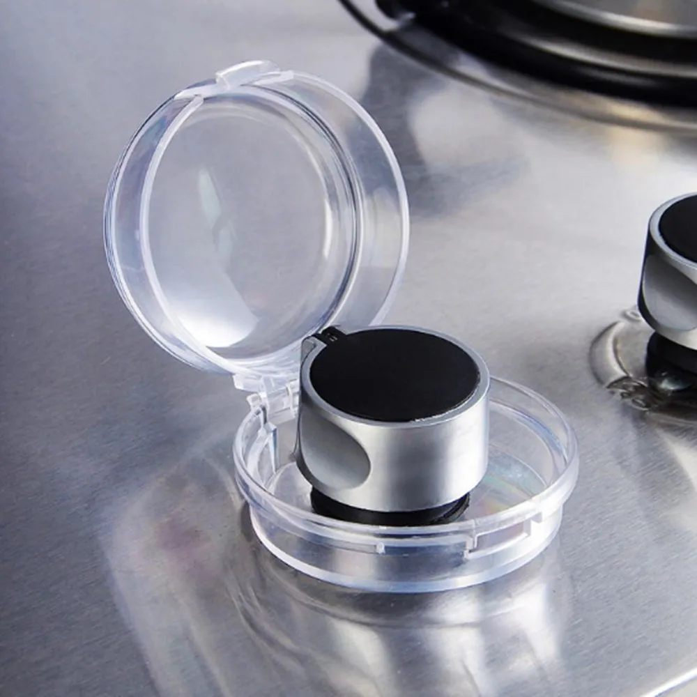 6pcs/lot Gas Stove Switch Protective Cover Safety Stove And Oven Knob Cover Cookware Parts Kitchen Protection For Kids