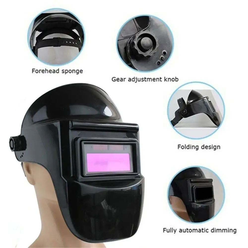 Portable Soldering Mask Auto Darkening Eyes Goggle Welding Helmets