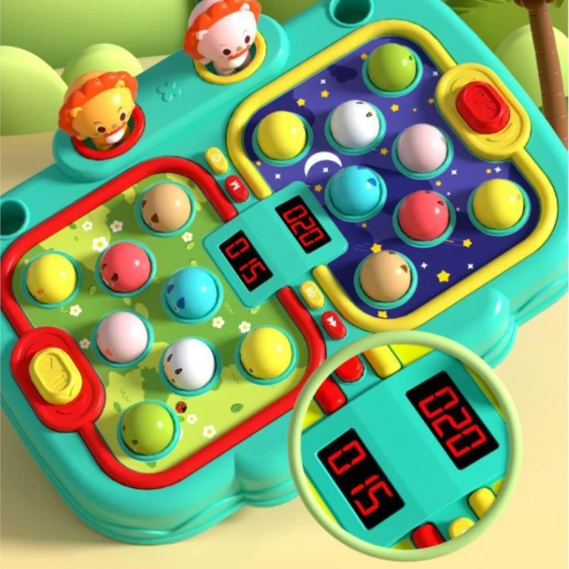 Doki Toy Electric Ground Hog Tabletop Game Two Person Battle Game Console Children's Level Crossing Ground Hog Toy Hot Sale 2024 5
