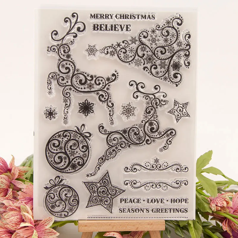 Christmas Clear Stamps Seal for DIY Scrapbooking Card Transparent Stamps Making Photo Album Crafts Decoration New