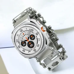 Stainless Steel Multifunctional Watchband Bracelet for Galaxy 7 Ultra 47mm (Silver)