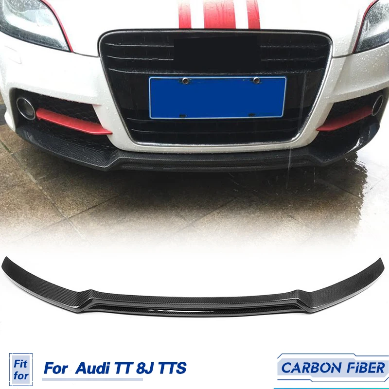

Car Front Bumper Lip Spoiler Carbon Fiber For Audi TT Coupe 2013-2014 TTS Convertible 2008-2013 Auto Racing Front Lip Guard