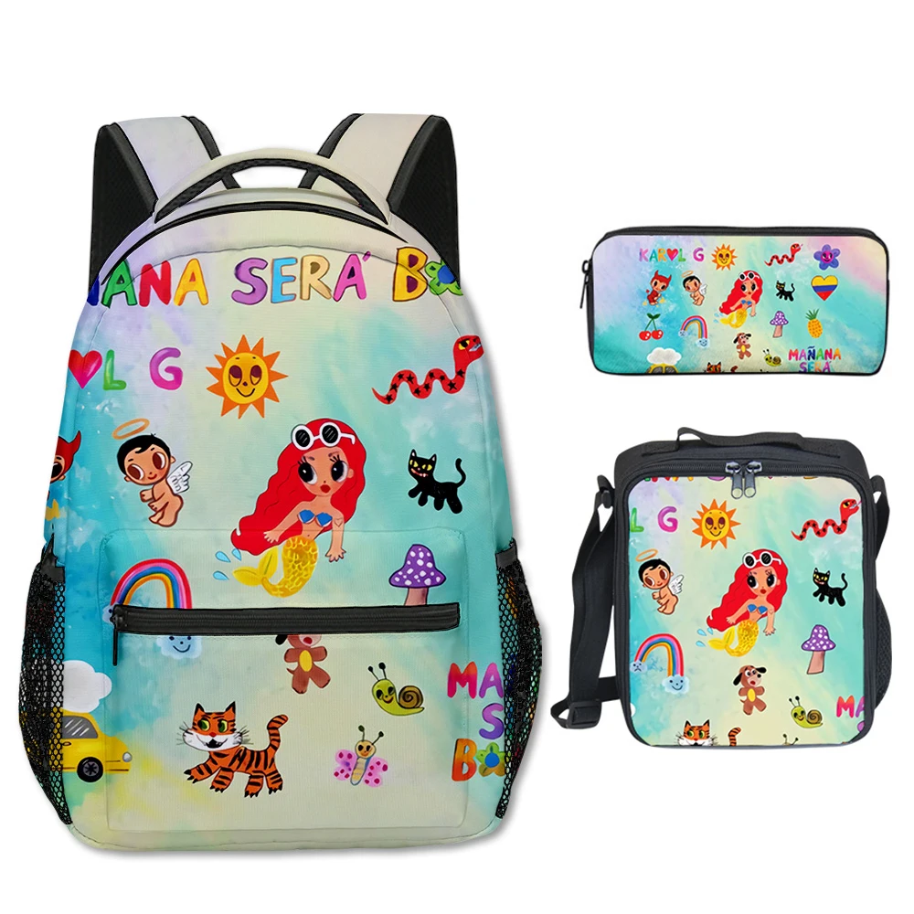 

3 шт./комплект, школьные ранцы для ноутбука, с 3D-принтом