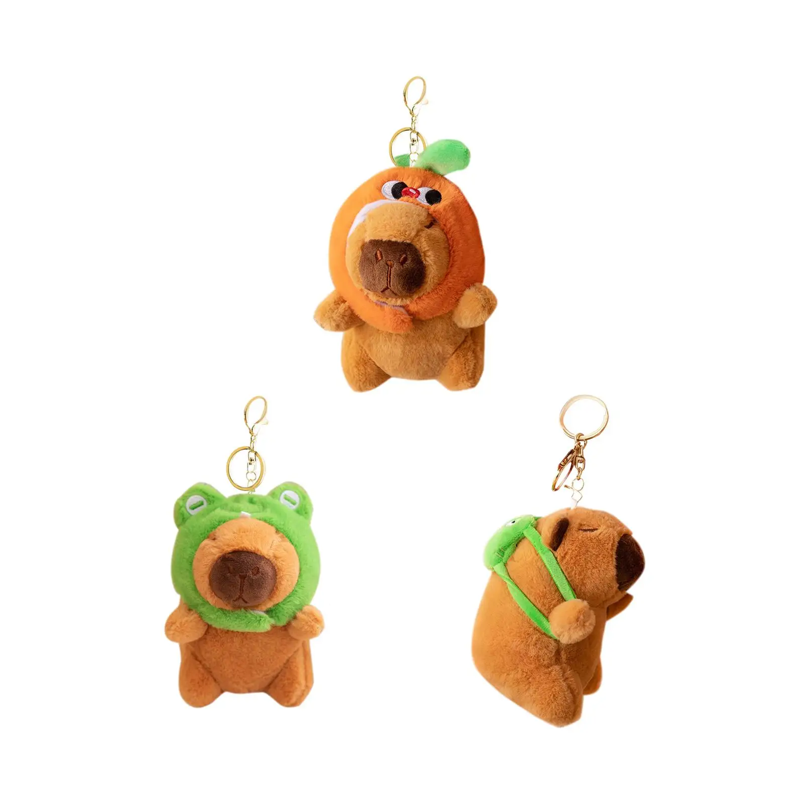 Capybara Plush Toy Keychain Bags Hanging Decoration Women Bag Accessories Car Keychain for Family Lovers Girls Boys Women Gifts