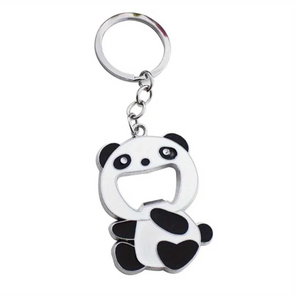 1PC Portable Hand Held Beer Wine Bottle Opener Made of High-quality Zinc Alloy for KEY Ring Cartoon Panda Mini Bottle Opener
