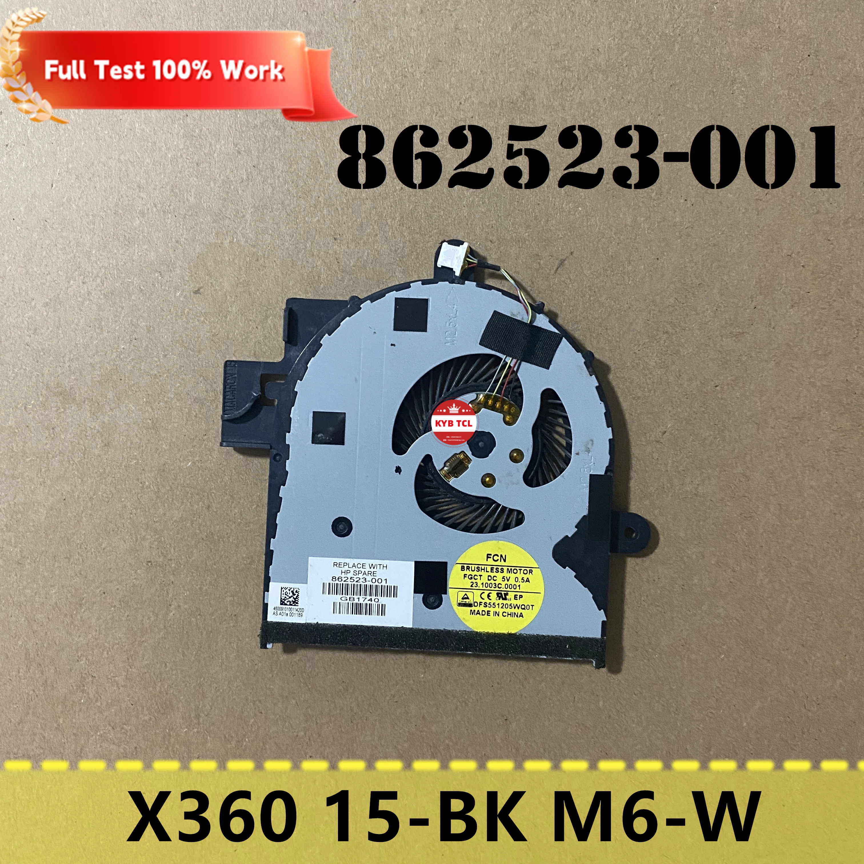 

Genuine Laptop CPU Cooling Fan 862523-001 For HP Pavilion X360 15-BK057SA 15-bk163dx 15-bk021nr 15-BK M6-W