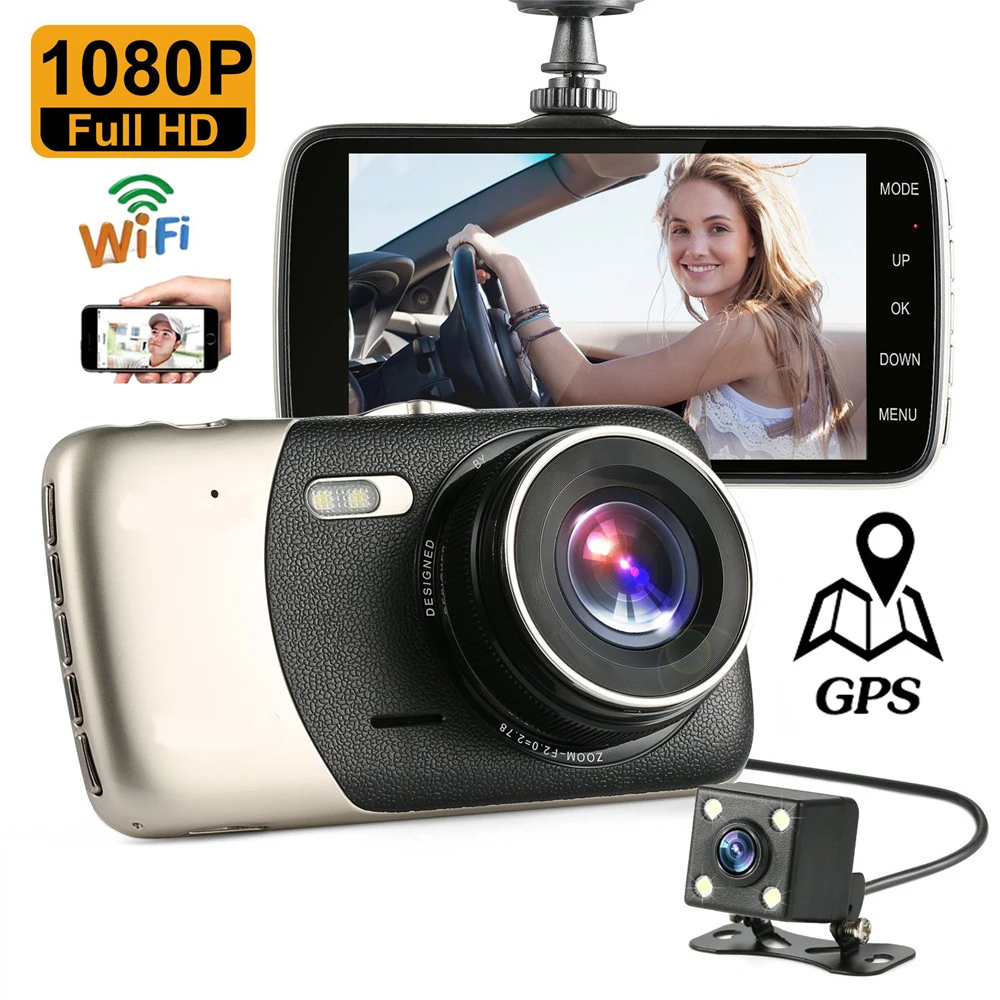 

Видеорегистратор автомобильный, Wi-Fi, Full HD 1080P