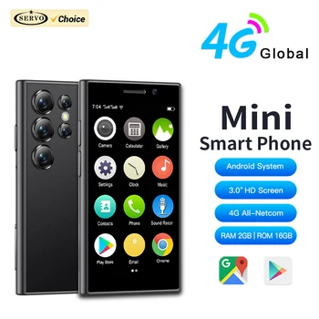 SERVO-Mini Smartphone S24 4G, Système Android Global, Google PR2024 mAh, Déverrouillage Facial, Petits Smartphones, Dernière Mise à Niveau, Nouveau, 2000 1
