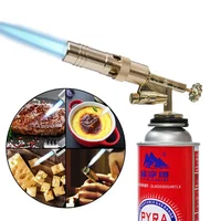 Portable Welding Gas Torch Flame Nozzle Butane Burner Outdoor Camp BBQ Lighter Flamethrower Kitchen Supplies Welding Equipment 1