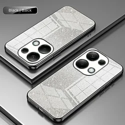 Soft Silicone Bling Glitter Plating Phone Case for Redmi Note 10 4G (Black)