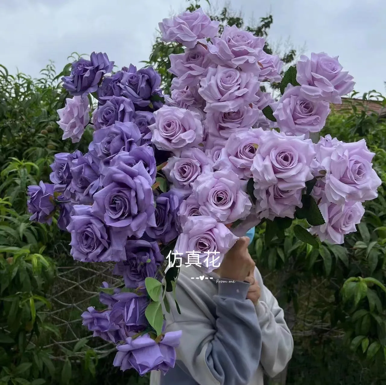 Wedding Decor Rose Purple flower artificial Peony Orchid row road guide Hydrangea flower silk flower