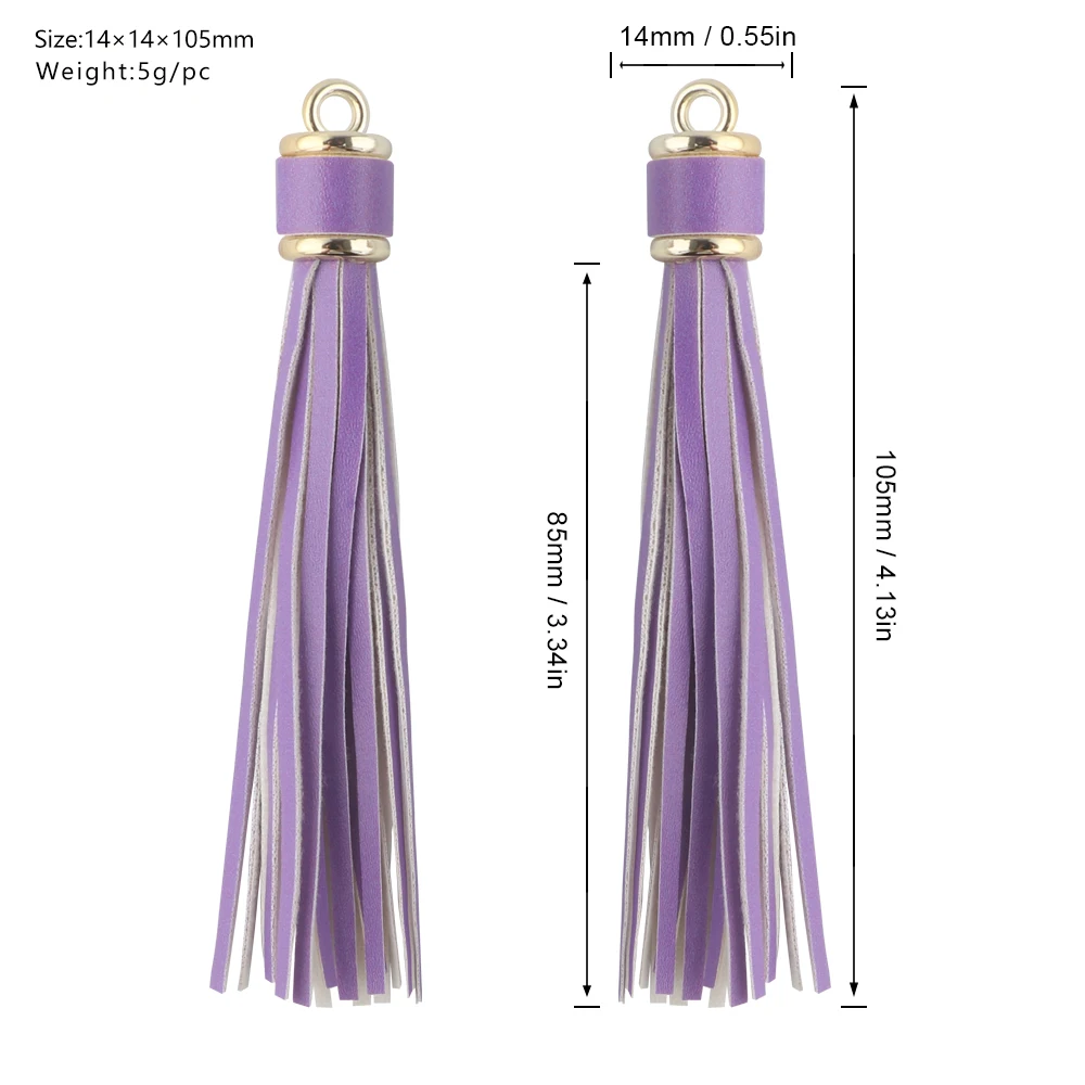 4pcs 85mm Leather Tassel Key Chain Hand Bag Hanging Pendant Ornaments Gift Keyring Jewelry Diy Decoration Bag Tassel Accessories