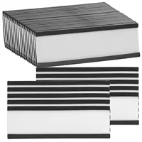 30 PCS White Board Sign Card Label Holder Data Portable Metallic Line 76x25mm Practical Compact Channel Magnetic Premium Man 1