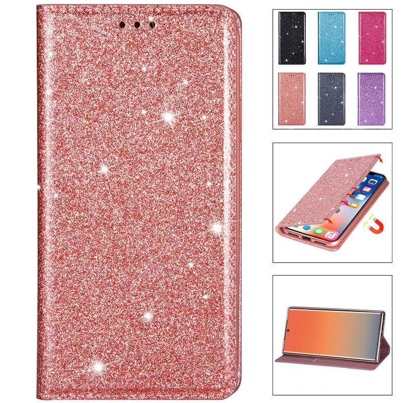 Glitter Wallet Flip Leather Case