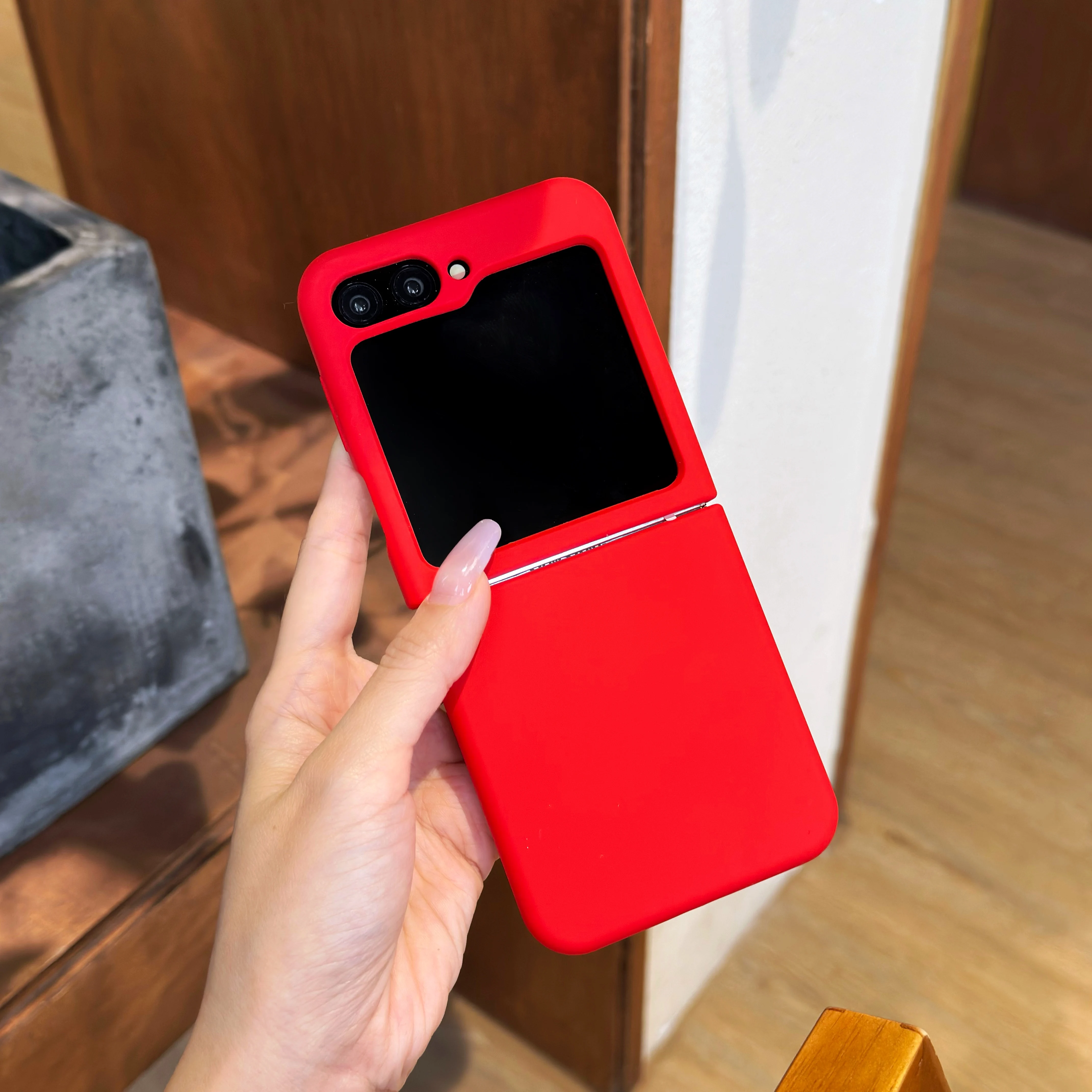 Colorful Matte Liquid Silicone Soft Case - Skin Friendly Folding Shockproof Cover