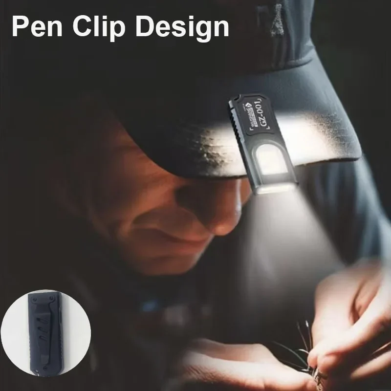 Rechargeable LED Keychain Flashlight - 550LM Portable Mini Torch with Magnet