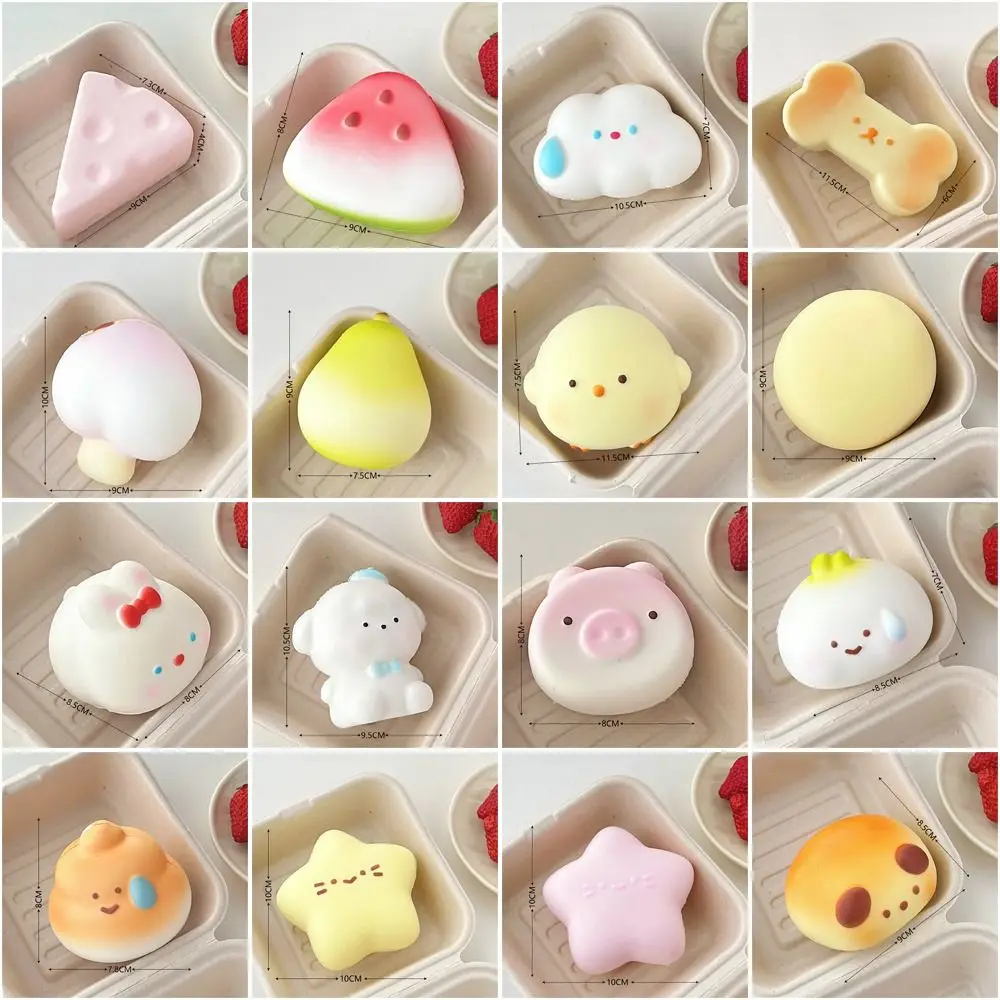 Novelty Simulated Fruit Fruit Squeeze Toy Cheese Food Cartoon Fidget Toy TPR Rabbit Fruit Pinch Toy Kids Tricky Doll