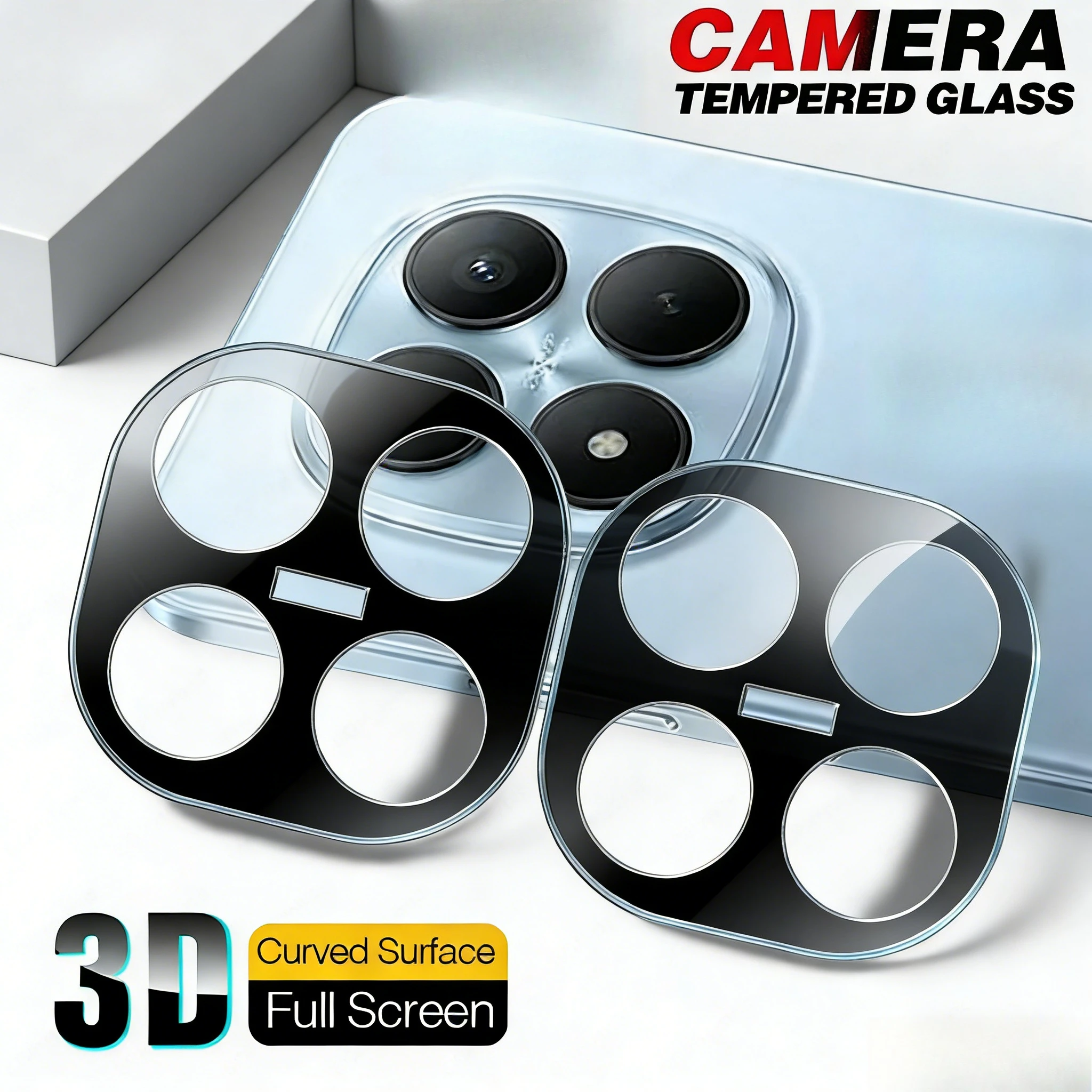3D Curved Screen Camera Protector Cover - 2-Pack