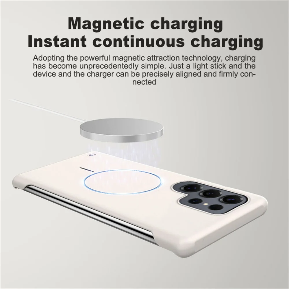 Ultra Slim Frameless Skin Feel Phone Case with Magsafe Magnetic Protection Cover