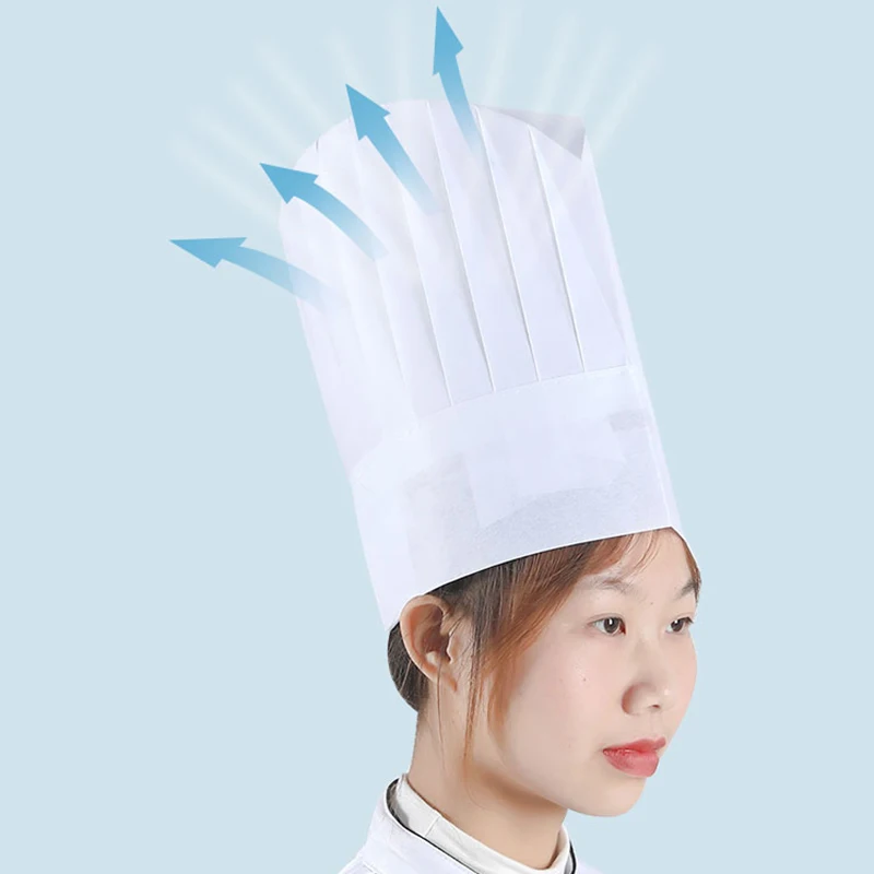 Chef Hat chef hat 5/10 PCS Chef Caps Sushi Shop Disposable Food Catering Cooking Cap