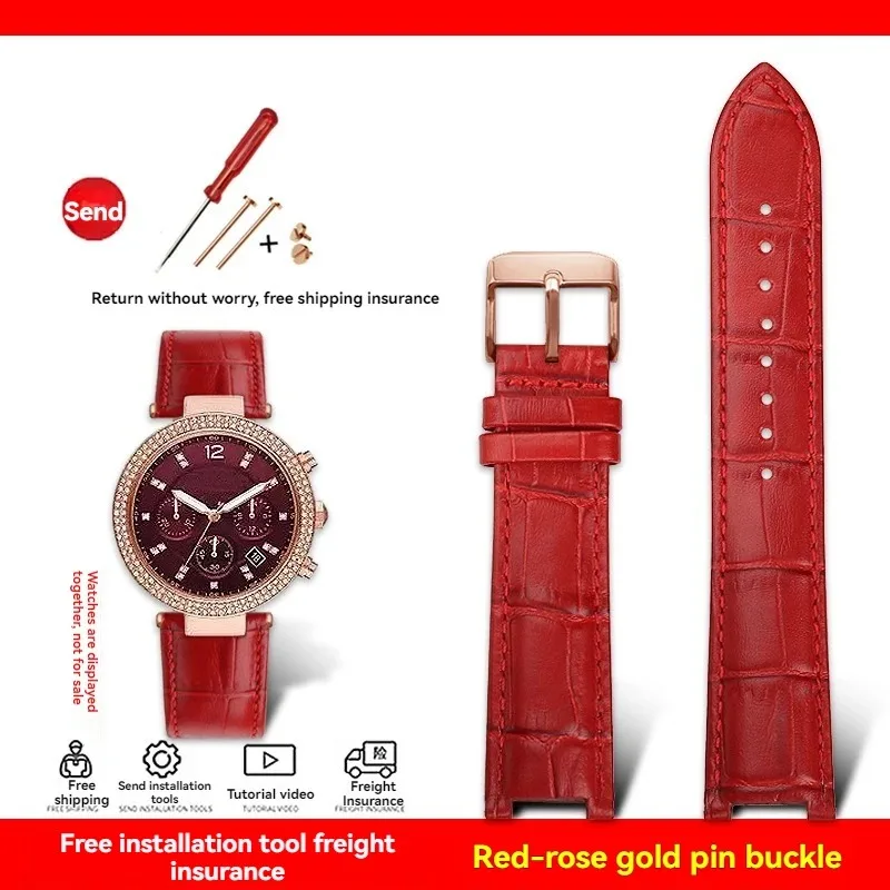 Premium Leather Watch Strap - Notch Cowhide Calfskin Bands (18x10mm & 20x12mm)