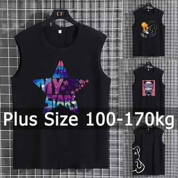 Plus Size Women Tanks Tops Vest 9XL 10XL 12XL 100-170KG Summer Sleeveless T-shirt 100% Cotton Oversized Tees Big Size Clothing