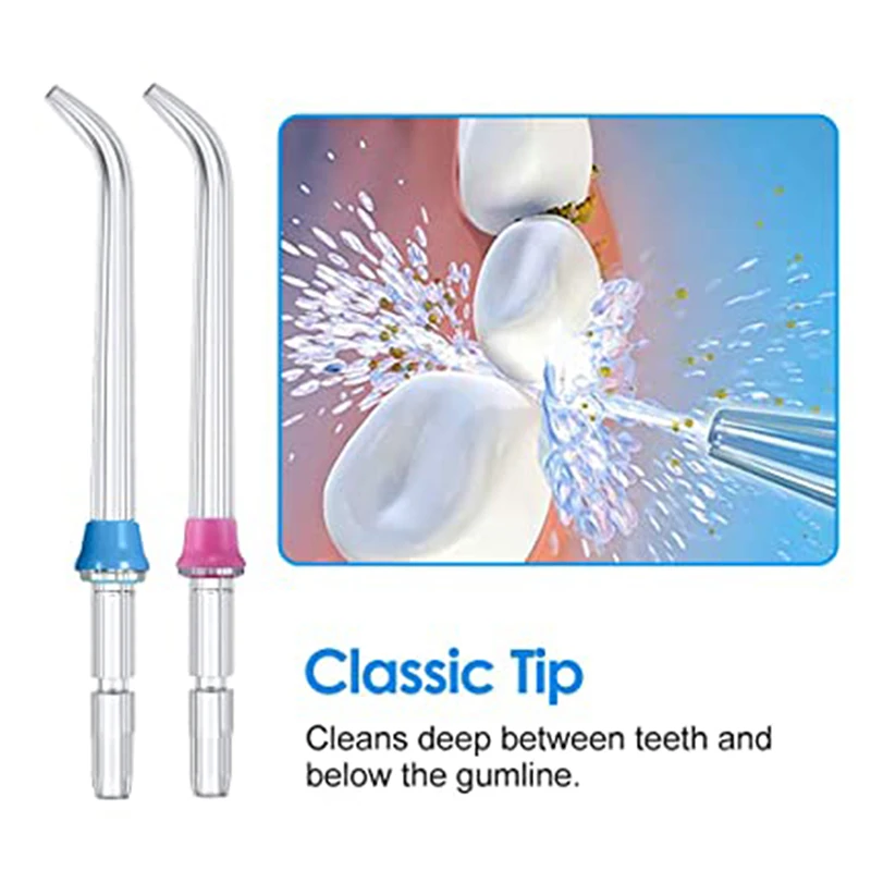 

3pcs Tooth Irrigator Nozzle Oral Cleaner Replacement Head Toothbrush Accessory Orthodontic Water Floss Clean Standard Spray-head