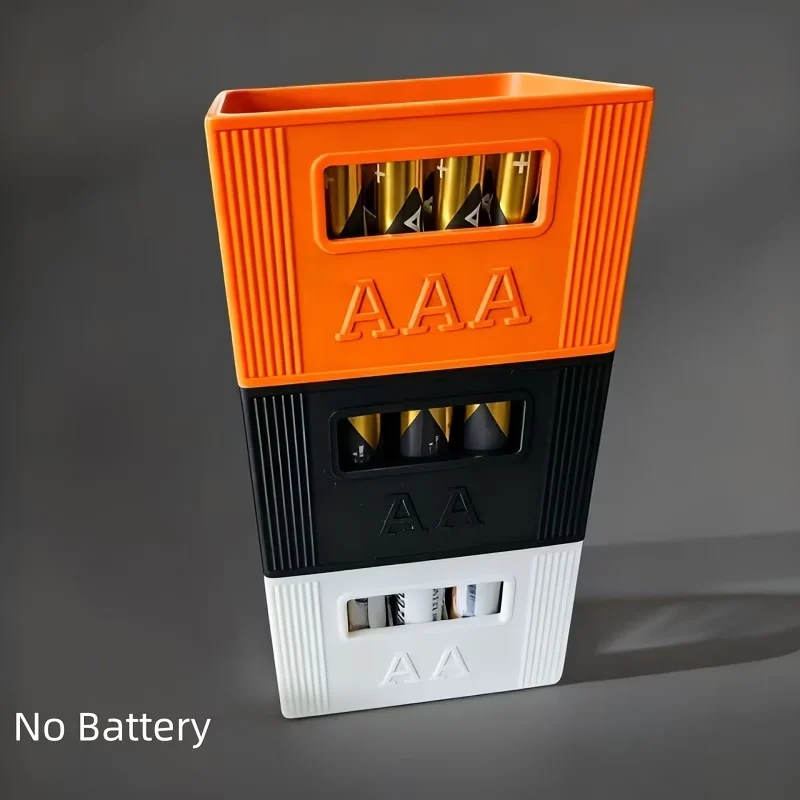 AAA/AA Battery Storage Box - Large Capacity 30/20 Grid Stackable Design - Battery Free - Battery Storage and Organizing Box