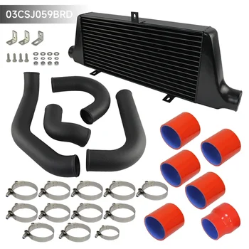 Intercooler Kit Front Mount Tube & Fin For Toyota MARK II JZX110 1JZGTE 2.5L Torbo Engine 00-04 450BHP Aluminum Black/Blue/Red