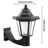 Solar Fence Lamp LED Wall Light Garden Lawn Light Retro Solar Lantern Patio Wall Lamp Decor for Park Fenced Yard Path Lighting 2