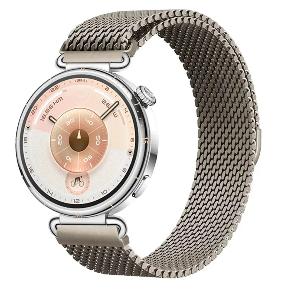 18mm Milanese Magnetic Steel Mesh Metal Watch Strap Bracelet, Silver