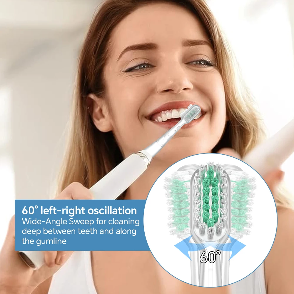 오랄비 전동 칫솔 진동 및 음파 교체용 브러시 헤드와 호환, 1000 100용 칫솔 헤드