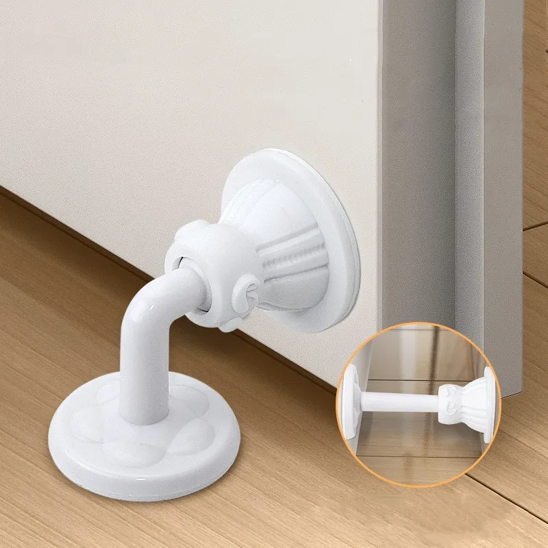 

1PC Mute Door Stopper Non Punching Sticker Hidden Anti Breakin Door Stops Wall Buffer Protector Safety Hardware