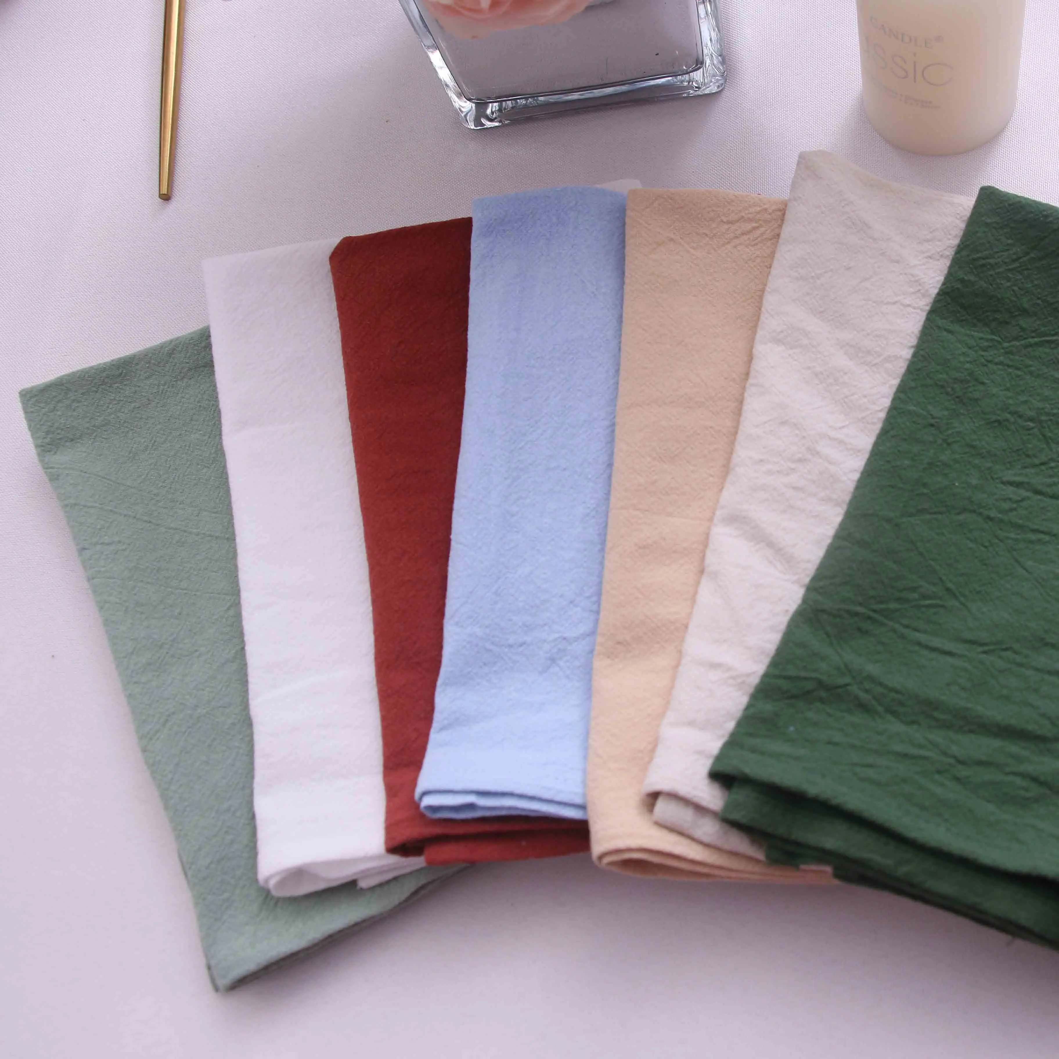Wedding Baby Shower Party Table Napkins 6 pcs/lot 40cm*40cm Cotton Linen