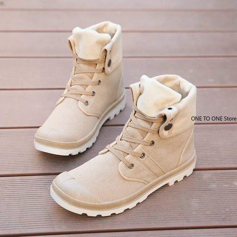 2025 New Fashion High Top Canvas Shoes For Men Outdoor Platform Casual Shoes Comfortable Lace Up Men's Sneakers Zapatos Hombres 3