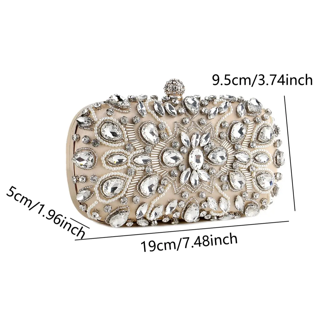 Luxury Rhinestone Clutch Bag for Women Wedding Party