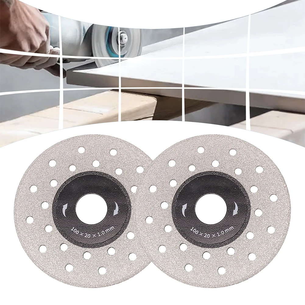 

2Pcs/sest 4 Inch 100mm Rock Slab Cutting Disc Emery Saw Blade Grinding Disc Polishing Tool Accessories