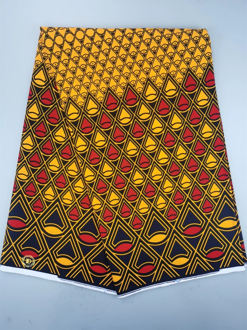 Authentic Wax Print Fabric African Dress Material 100% Cotton, 6 Yards