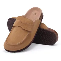 Bebealy sabots en daim de liège pour femmes nouvelles Mules authentiques hommes chaussures de pommes de terre de mode avec Support de voûte plantaire sabots confortables en liège pantoufles 4