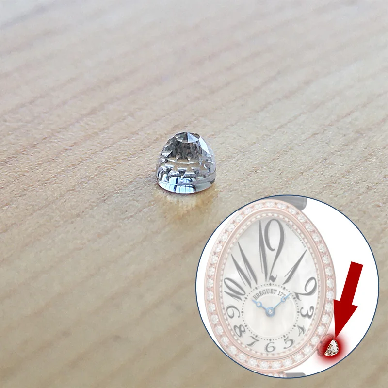 Cristallo Di Zircone Altamente Trasparente Per Breguet Reine De Napoli Orologio Automatico Da 33Mm