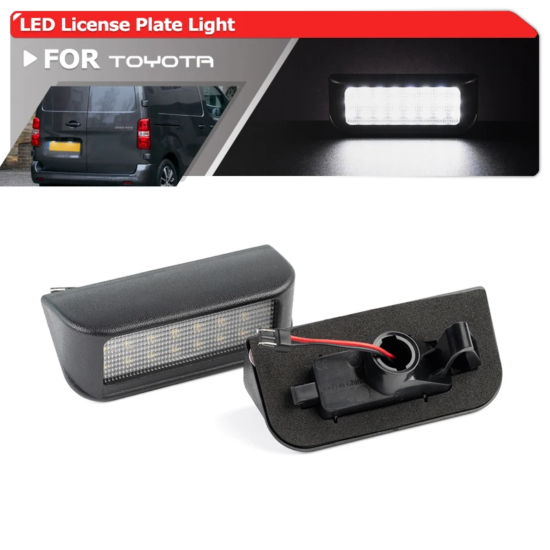2 Pezzi Per Toyota Proace Mk1 Box/Estate Mk2 Box/Van Proace Verso Bianco Errore Led Gratuito Luci Targa Lampade Auto Tag