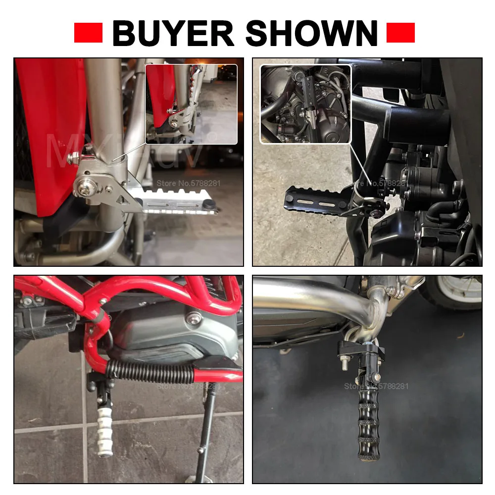 Footrests Motorcycle Highway Front Foot Pegs Rotatable Folding Clamps For BMW R1250GS R1200GS LC f900xr F750GS F850GS 2013-motorcycle accessories motorcycle footrests motorcycle foot pedals