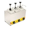 Sauce Warmer Chocolate Warming Machine Stainless Steel Electric Soy Jam Heater Filling Machine 3 Bottles 220V 2