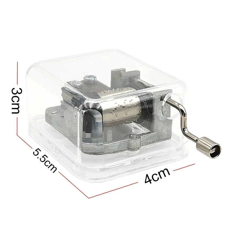 Elegant 18-Tone Music Box with 'Clocks' Clip – Perfect Study Desk Ornament and Holiday Gift