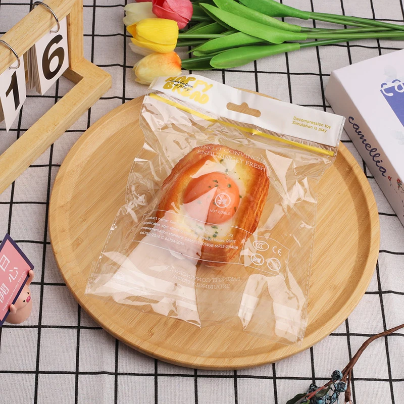 Crispy Fried Egg Simulated Bread Stress Relief Toy Anti-stress Slow Rising Squeeze Toy Soft PU Slow Rebound Toy Birthday Gift 5