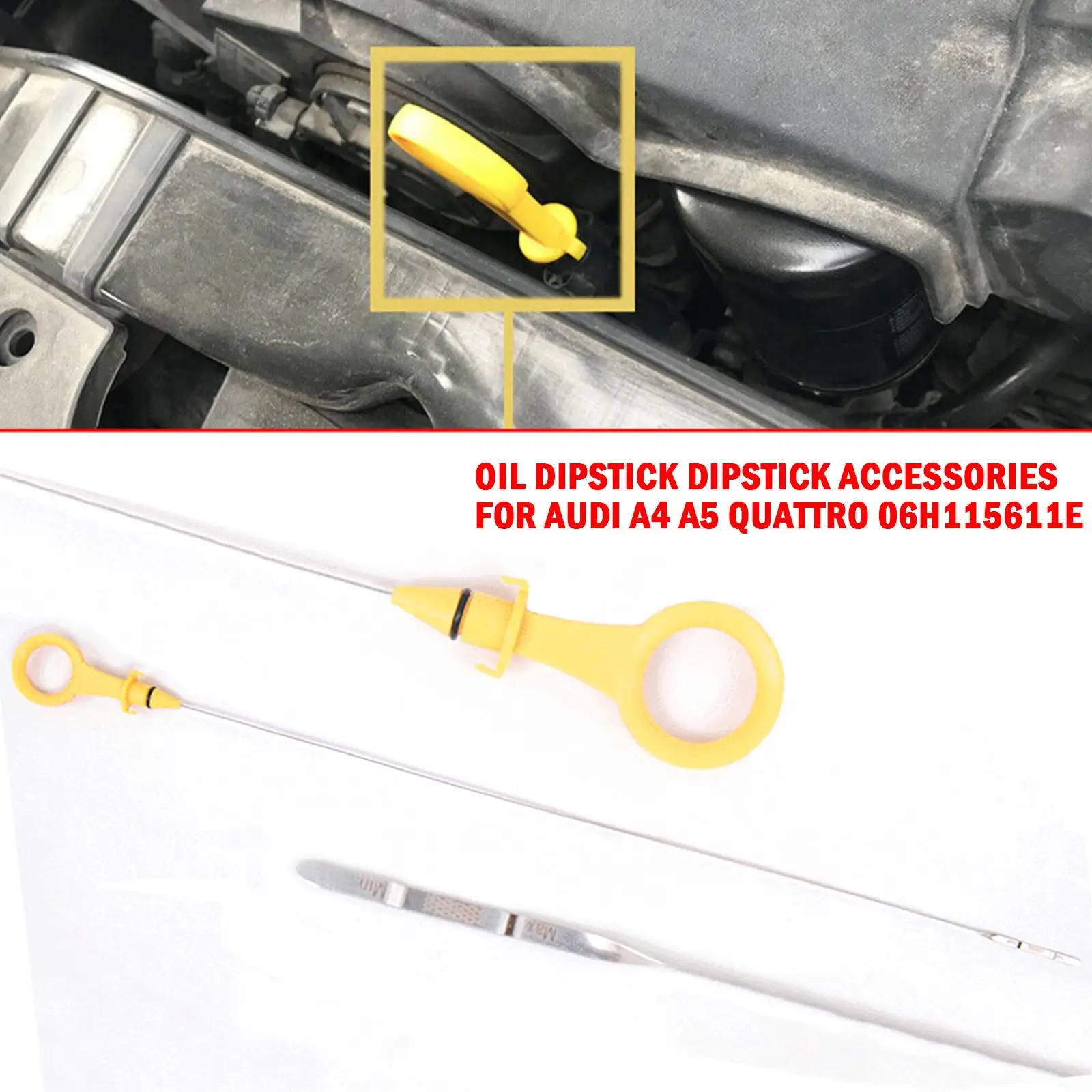 1pc Car Engine Oil Dipstick For Audi A4 A5 Quattro For Magotan Auto Replacement Parts Oil Gauge Level Dip Stick Repalcement 4