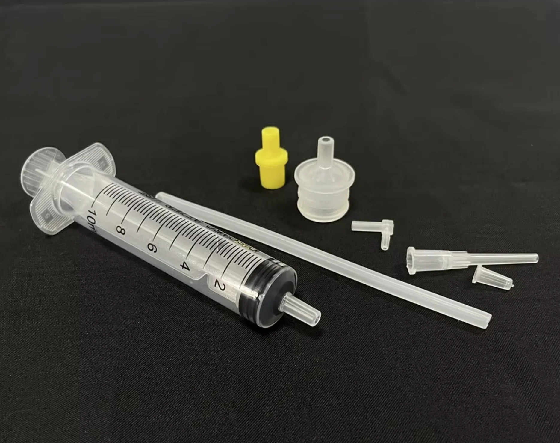 노란색 주사기 실리콘 소프트 펌핑 공기 중공 조인트 부품 고무 커넥터 4 4.0 4mm ciss 잉크젯 카트리지 청소 도구