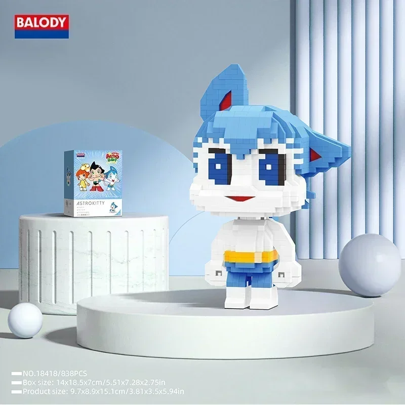 Classic Cartoon Character Model BALODY Astro Boy Building Blocks Micro Particles Bricks Educational Assembly Toys Birthday Gifts