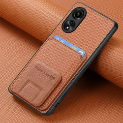Luxury Leather Back Case Cover - OPPO A79 (5G) (Brown)