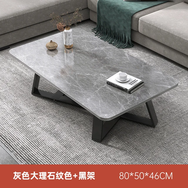 Luxury Coffee Tables Living Room Modern Design Marble Top Minimalist Low Dinning Table Nordic Mesa Auxiliar Bedroom Furniture 80cm